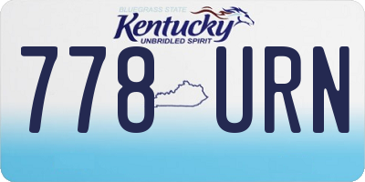 KY license plate 778URN