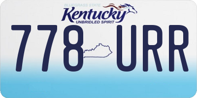 KY license plate 778URR