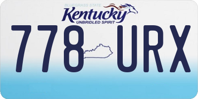 KY license plate 778URX