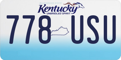 KY license plate 778USU