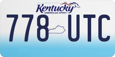 KY license plate 778UTC