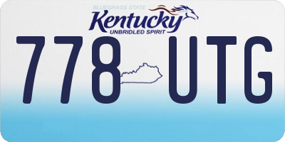KY license plate 778UTG