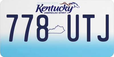 KY license plate 778UTJ