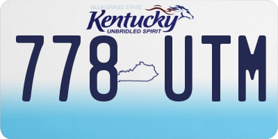 KY license plate 778UTM
