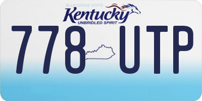 KY license plate 778UTP