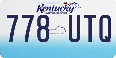 KY license plate 778UTQ