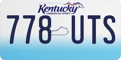 KY license plate 778UTS