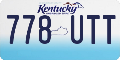 KY license plate 778UTT