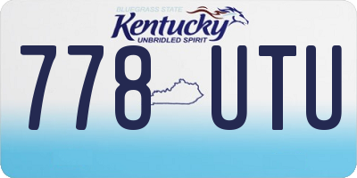 KY license plate 778UTU