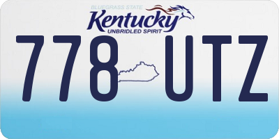 KY license plate 778UTZ