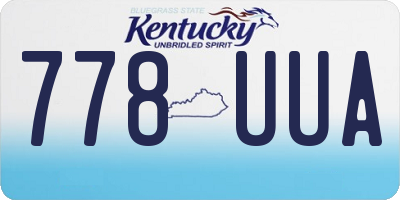 KY license plate 778UUA