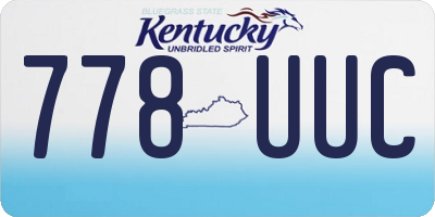 KY license plate 778UUC