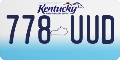 KY license plate 778UUD
