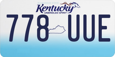 KY license plate 778UUE
