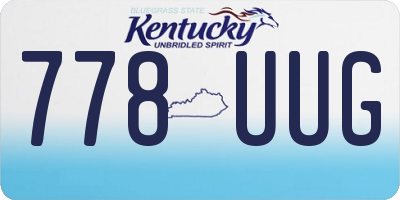 KY license plate 778UUG