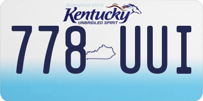 KY license plate 778UUI