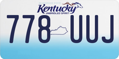 KY license plate 778UUJ
