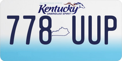 KY license plate 778UUP