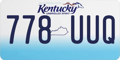 KY license plate 778UUQ