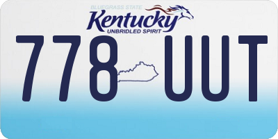 KY license plate 778UUT