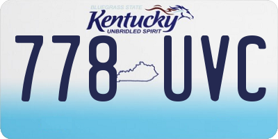 KY license plate 778UVC