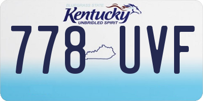 KY license plate 778UVF