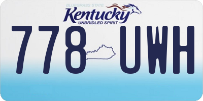 KY license plate 778UWH