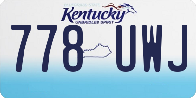 KY license plate 778UWJ