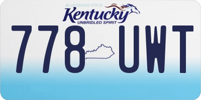 KY license plate 778UWT