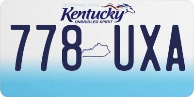 KY license plate 778UXA