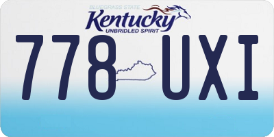 KY license plate 778UXI