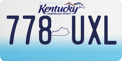 KY license plate 778UXL