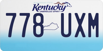 KY license plate 778UXM