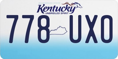 KY license plate 778UXO