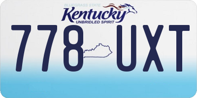 KY license plate 778UXT