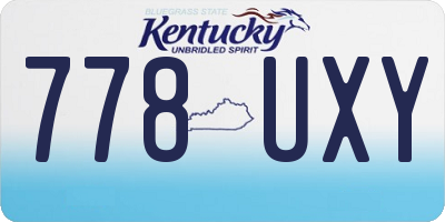 KY license plate 778UXY