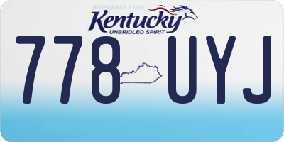 KY license plate 778UYJ