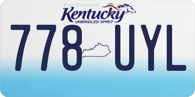 KY license plate 778UYL