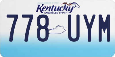 KY license plate 778UYM