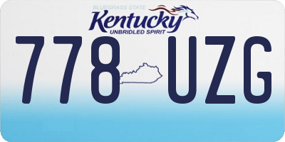 KY license plate 778UZG