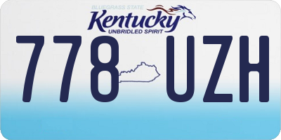 KY license plate 778UZH