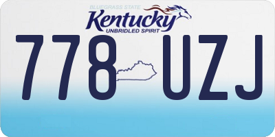 KY license plate 778UZJ