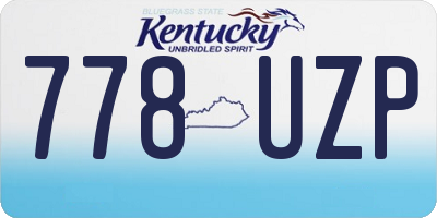 KY license plate 778UZP