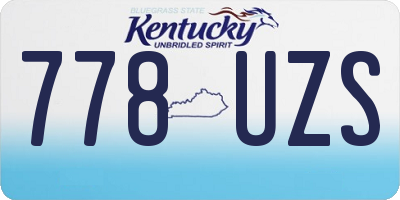 KY license plate 778UZS