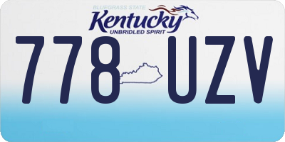 KY license plate 778UZV