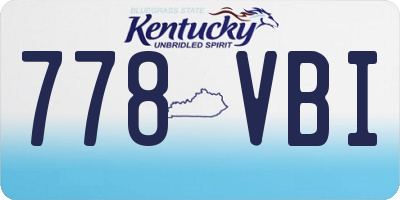 KY license plate 778VBI
