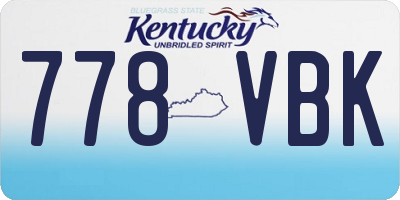 KY license plate 778VBK