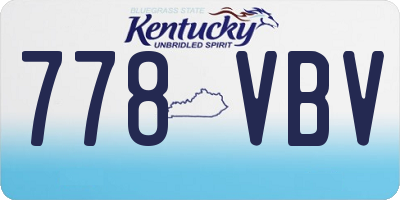 KY license plate 778VBV