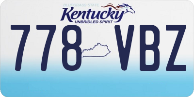 KY license plate 778VBZ