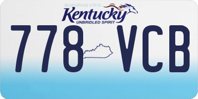 KY license plate 778VCB